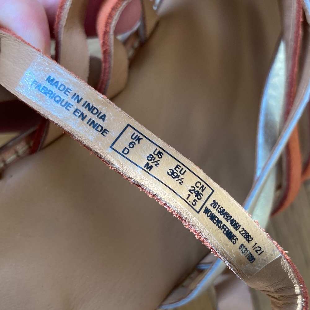 Clarks Women's Multi-Strap Sandals - Brown and Light Blue - Picture 2 of 6